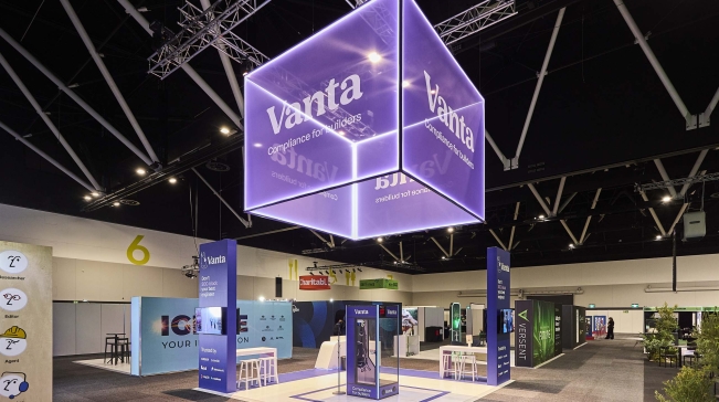 custom exhibition stands Australia Vanta at SXSW by Cre8 Co
